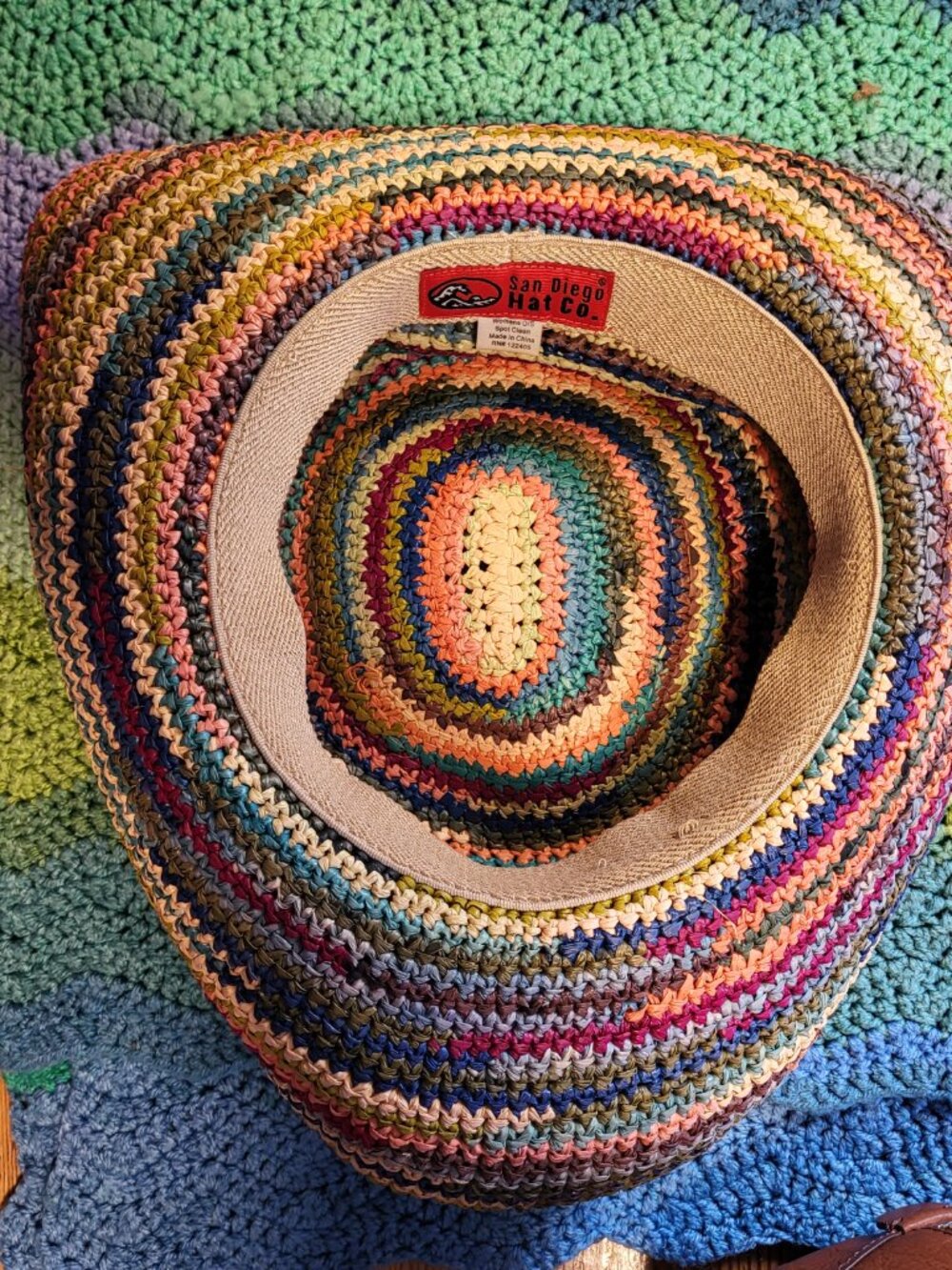 San Diego Hat Company 100% Raffia Colorful / Sun / Beach Vacation Summer Hat - Picture 7 of 12